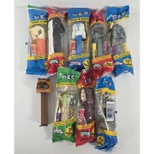 Pez Dispensers Star Wars Skywalker Darth Vader R2-D2 Yoda Lot of 9